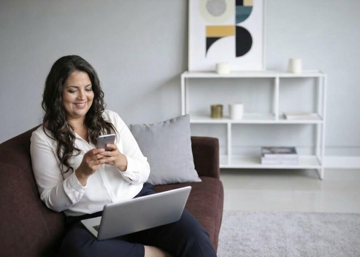 Woman planning and organizing